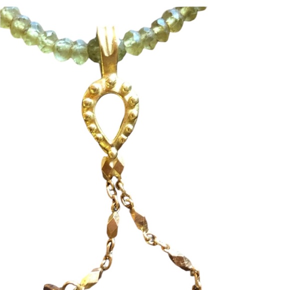 OOAK Stunning Calming, Renewal Peridot necklace with Citrine Briolettes - Picture 6 of 11